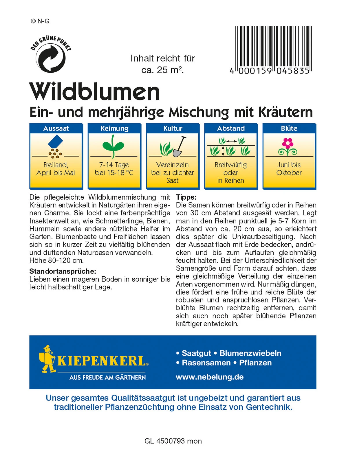 Wildblumen Ein - Und Mehrjährige Mischung Mit Kräutern | Wildblumensamen Von Kiepenkerl 1 Wildblumen Ein - Und Mehrjährige Mischung Mit Kräutern | Wildblumensamen Von Kiepenkerl