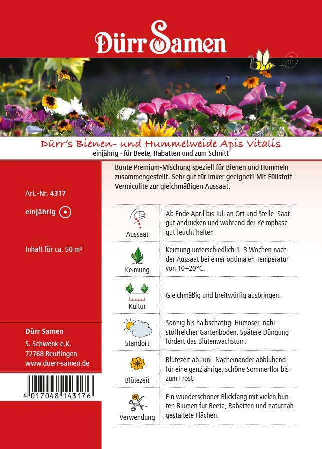 Bienen- Und Hummelweide Apis Vitalis 50 M² | Blumensamen Von Dürr Samen 2 Bienen- Und Hummelweide Apis Vitalis 50 M² | Blumensamen Von Dürr Samen – Bild 2
