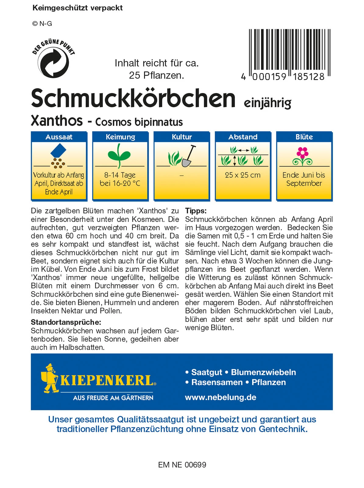 Schmuckkörbchen Xanthos | Cosmeasamen Von Kiepenkerl 1 Schmuckkörbchen Xanthos | Cosmeasamen Von Kiepenkerl