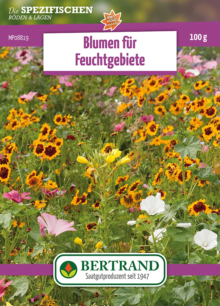 Blumenwiese Feuchtgebiet (Rückhaltebecken) (100 G) | Blumensamen Von Bertrand 1 Blumenwiese Feuchtgebiet (Rückhaltebecken) (100 G) | Blumensamen Von Bertrand
