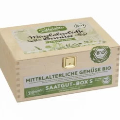 Mittelalterliche Gemüse Saatgut - Box S (Holzbox) | BIO Gemüsesamen-Sets Von Saatgut Dillmann