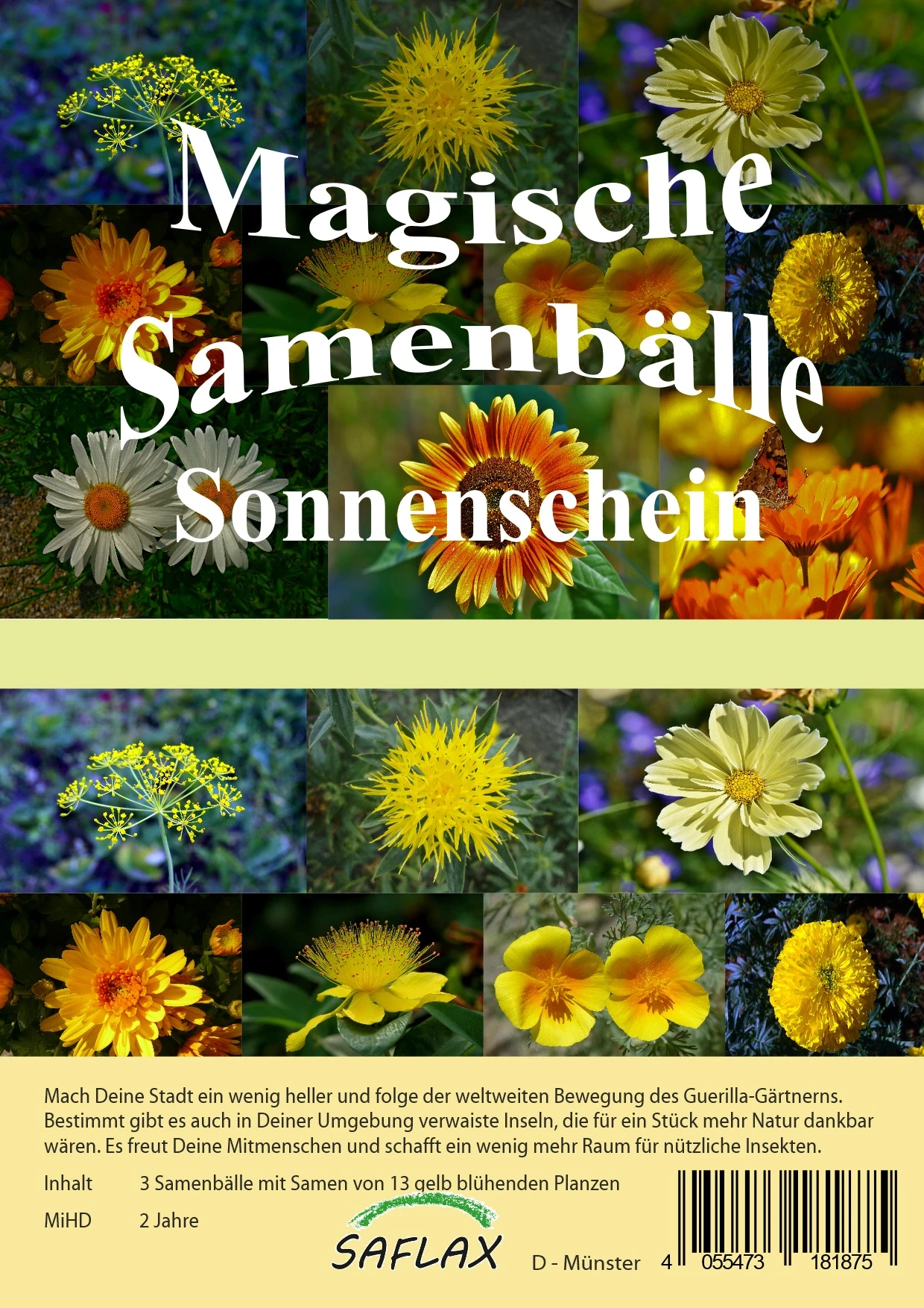 Samenbälle Sonnenschein (3 Stück) | Blumensamenmischung Von Saflax 2 Samenbälle Sonnenschein (3 Stück) | Blumensamenmischung Von Saflax – Bild 2