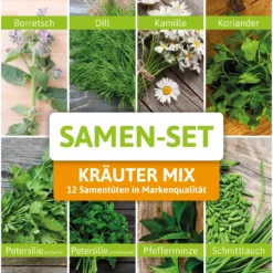 Samen-Set Kräuter Mix Mit 12 Sorten | Kräutersamen Von Samenhaus [MHD 01/2022] -Blumen Raum Verkaufsgeschäft 547668 Samen Set Kraeuter Mix mit 12 Sorten 1