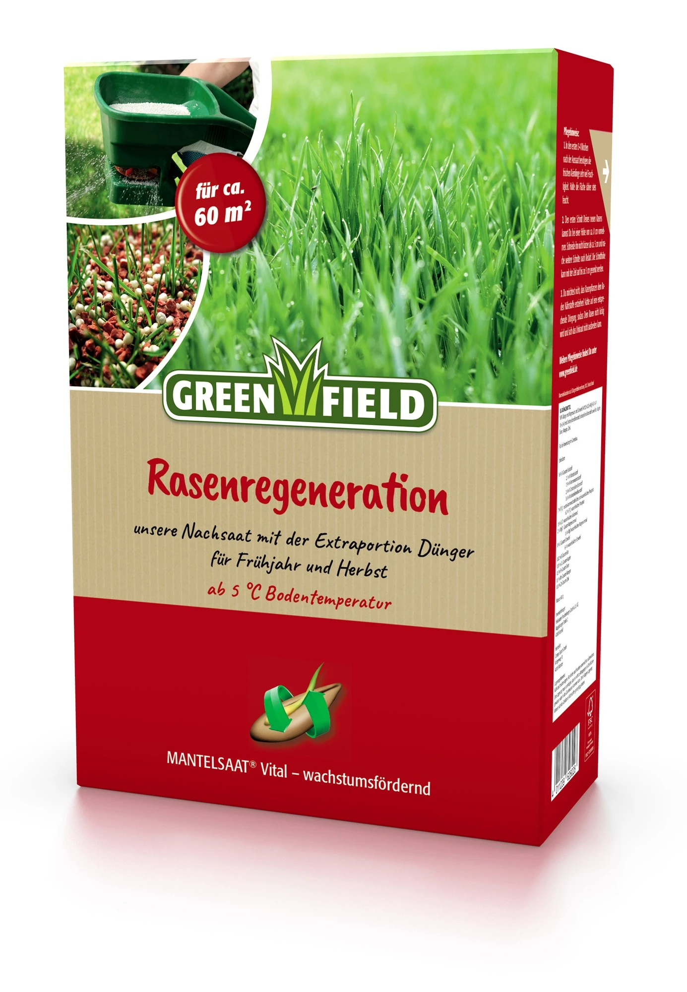 Greenfield Rasenregeneration Mantelsaat Vital (2 Kg) | Reparaturrasen Von Feldsaaten Freudenberger 1 Greenfield Rasenregeneration Mantelsaat Vital (2 Kg) | Reparaturrasen Von Feldsaaten Freudenberger