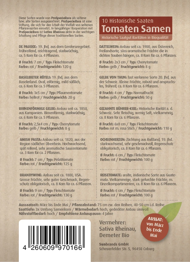 Tomatensamen 10 Alte Sorten Set | BIO Gemüsesamen-Sets Von Biobalu 3 Tomatensamen 10 Alte Sorten Set | BIO Gemüsesamen-Sets Von Biobalu – Bild 3