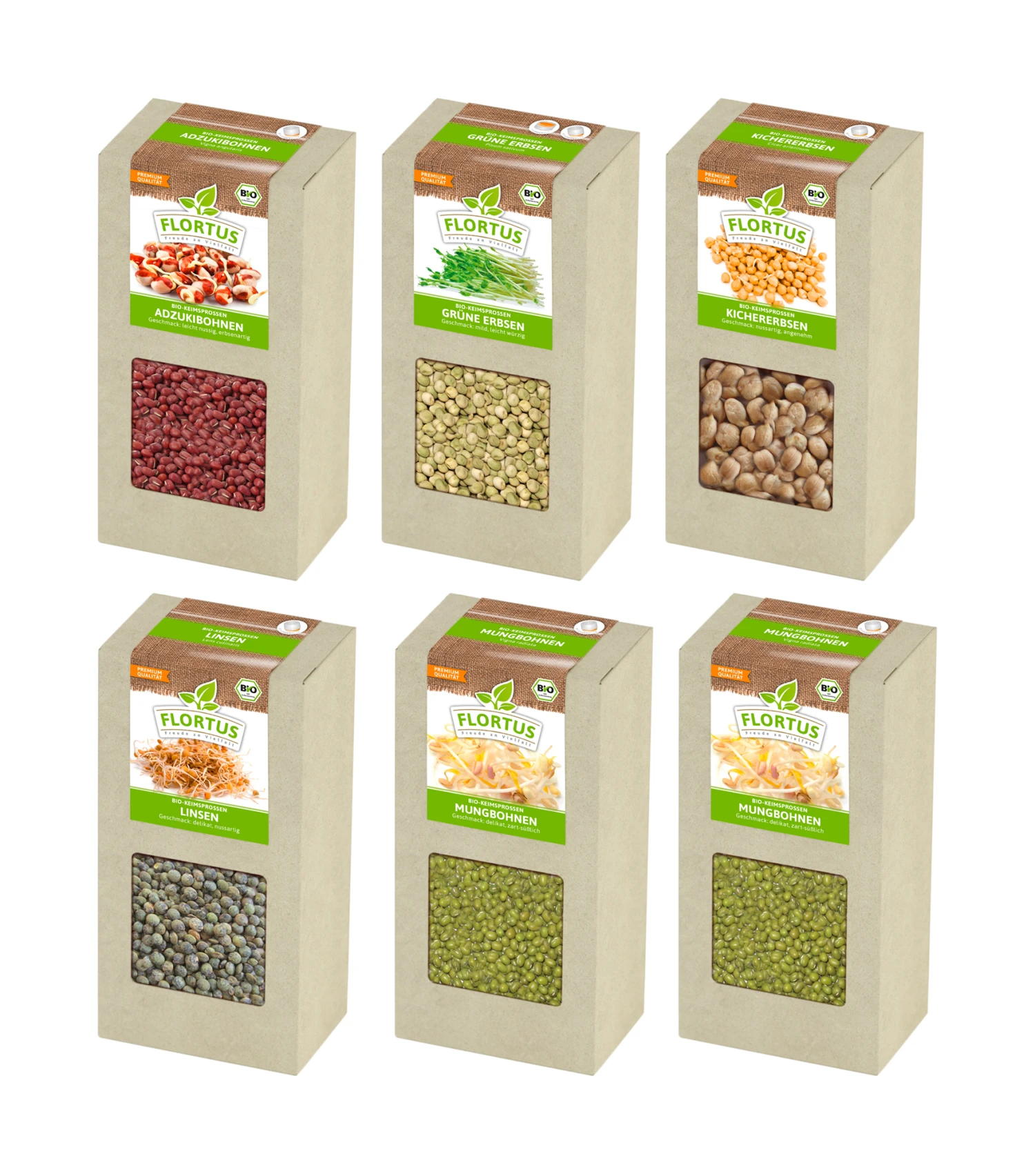 Keimsprossen Set "Hülsenfrüchte" Mit 5 Sorten (1,2 Kg) | BIO Keimsprossen Von FLORTUS 5 Keimsprossen Set "Hülsenfrüchte" Mit 5 Sorten (1,2 Kg) | BIO Keimsprossen Von FLORTUS – Bild 5