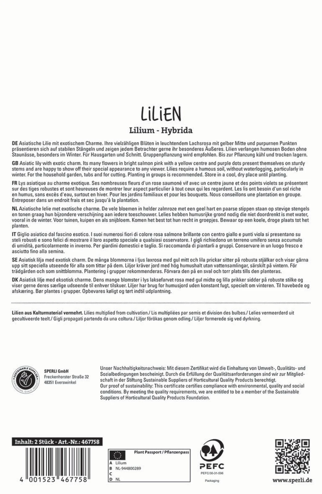 Lilie Tribal Dance (2 Stück) | Lilienzwiebeln Von Sperli 2 Lilie Tribal Dance (2 Stück) | Lilienzwiebeln Von Sperli – Bild 2