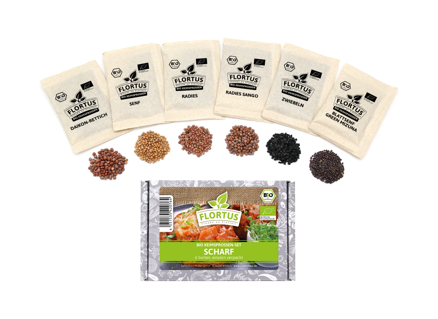 Keimsprossen Set Scharf (6 Sorten) | BIO Keimsprossen Sets Von FLORTUS 3 Keimsprossen Set Scharf (6 Sorten) | BIO Keimsprossen Sets Von FLORTUS – Bild 3