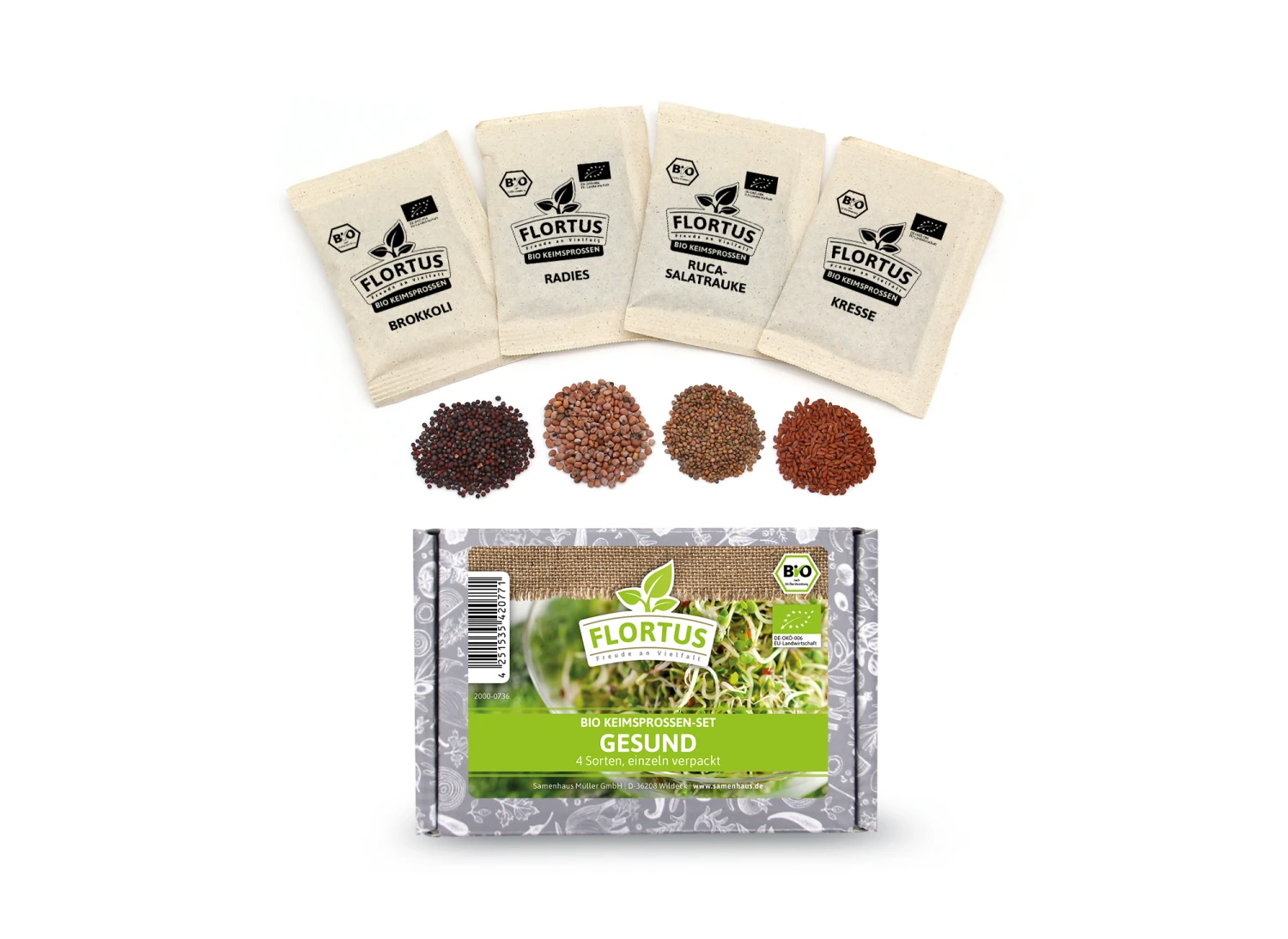 Keimsprossen Set Gesund (4 Sorten) | BIO Keimsprossen Sets Von FLORTUS 6 Keimsprossen Set Gesund (4 Sorten) | BIO Keimsprossen Sets Von FLORTUS – Bild 6