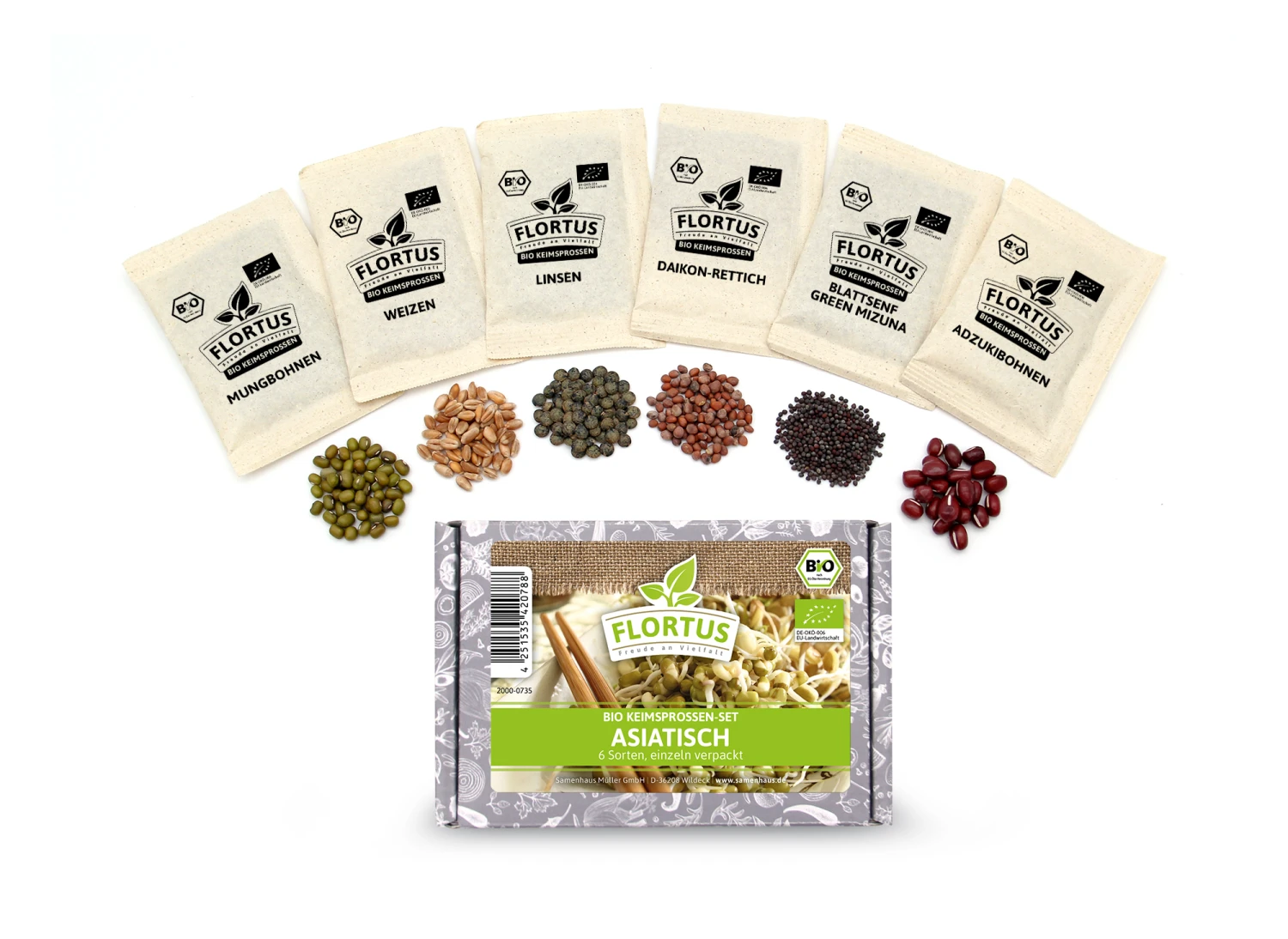Keimsprossen Set Asiatisch (6 Sorten) | BIO Keimsprossen Sets Von FLORTUS 2 Keimsprossen Set Asiatisch (6 Sorten) | BIO Keimsprossen Sets Von FLORTUS – Bild 2