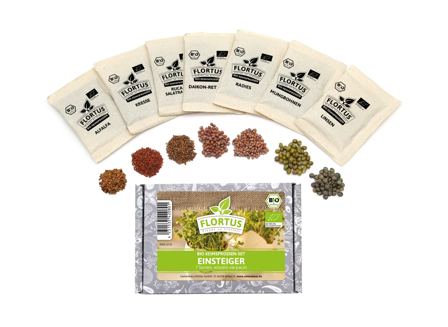 Keimsprossen Set Einsteiger (7 Sorten) | BIO Keimsprossen Sets Von FLORTUS 6 Keimsprossen Set Einsteiger (7 Sorten) | BIO Keimsprossen Sets Von FLORTUS – Bild 6