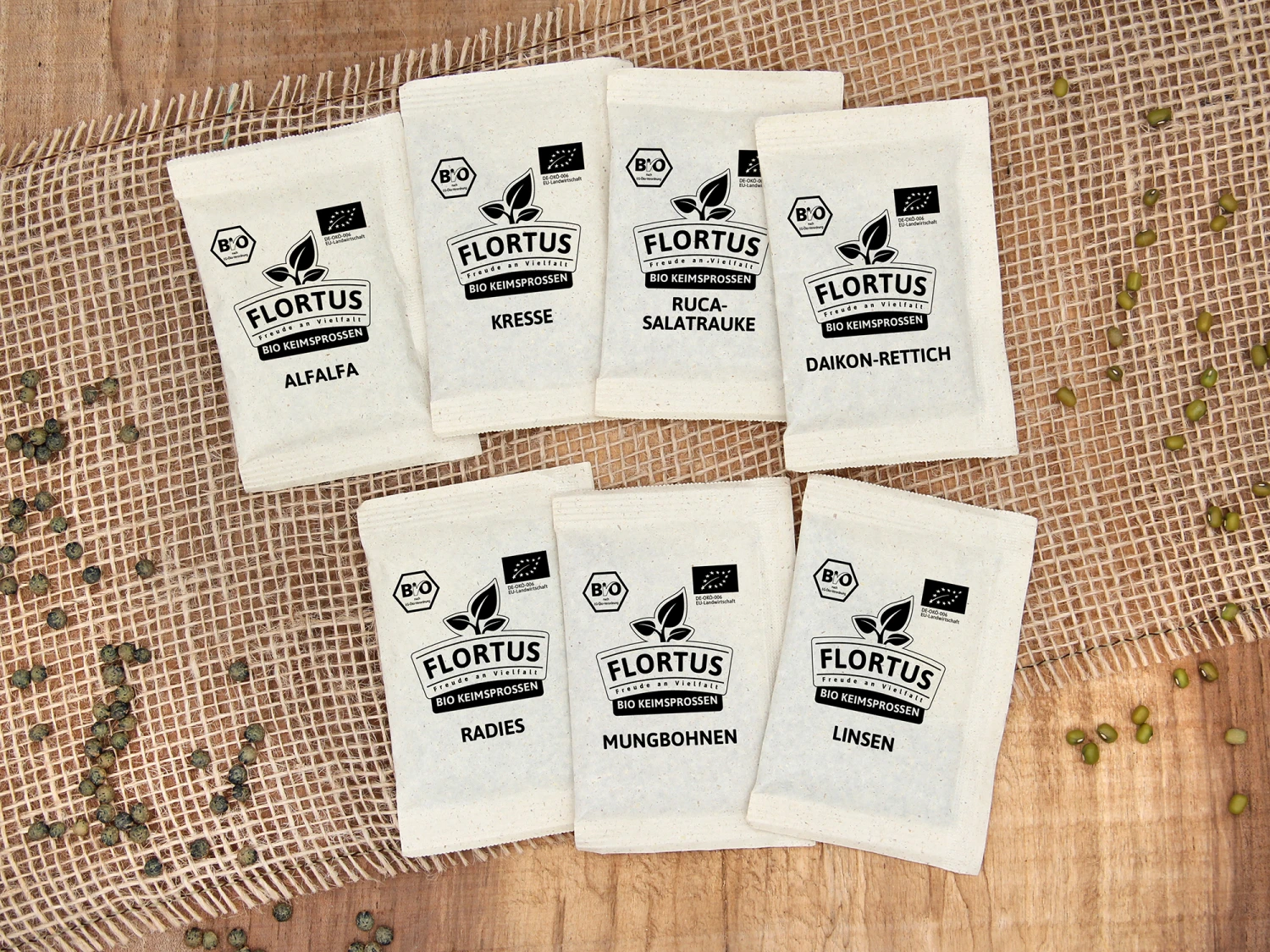 Keimsprossen Set Einsteiger (7 Sorten) | BIO Keimsprossen Sets Von FLORTUS 1 Keimsprossen Set Einsteiger (7 Sorten) | BIO Keimsprossen Sets Von FLORTUS