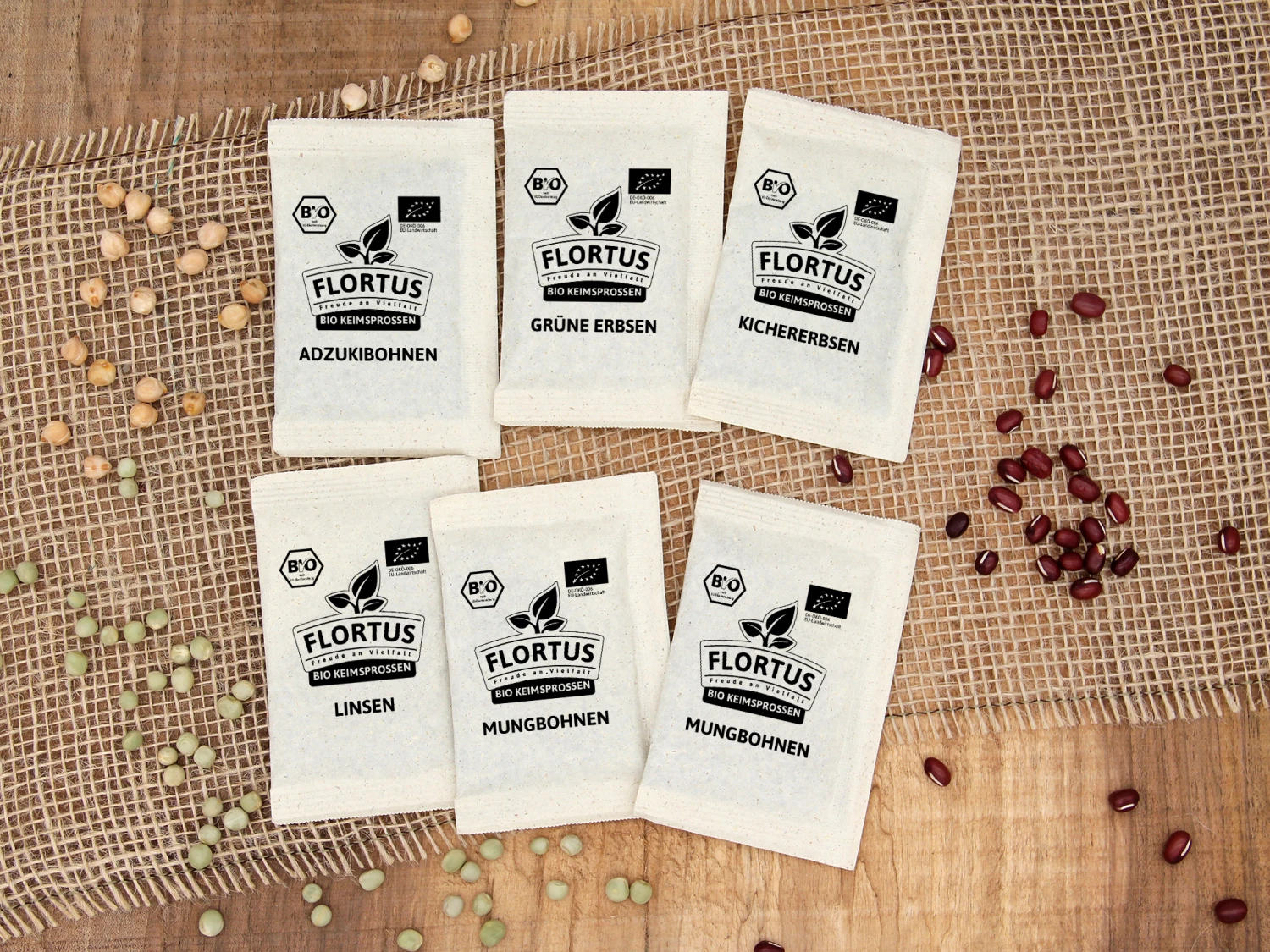 Keimsprossen Set Hülsenfrüchte (6 Sorten) | BIO Keimsprossen Sets Von FLORTUS 1 Keimsprossen Set Hülsenfrüchte (6 Sorten) | BIO Keimsprossen Sets Von FLORTUS