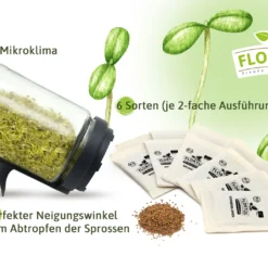 Keimsprossen Anzuchtset - Küchengrundlage (6 Sorten) | BIO Keimsprossen Sets Von FLORTUS 9 Keimsprossen Anzuchtset - Küchengrundlage (6 Sorten) | BIO Keimsprossen Sets Von FLORTUS -Blumen Raum Verkaufsgeschäft 554736 BIO Keimsprossen Anzuchtset Kuechengrundlage 2000 0744 2