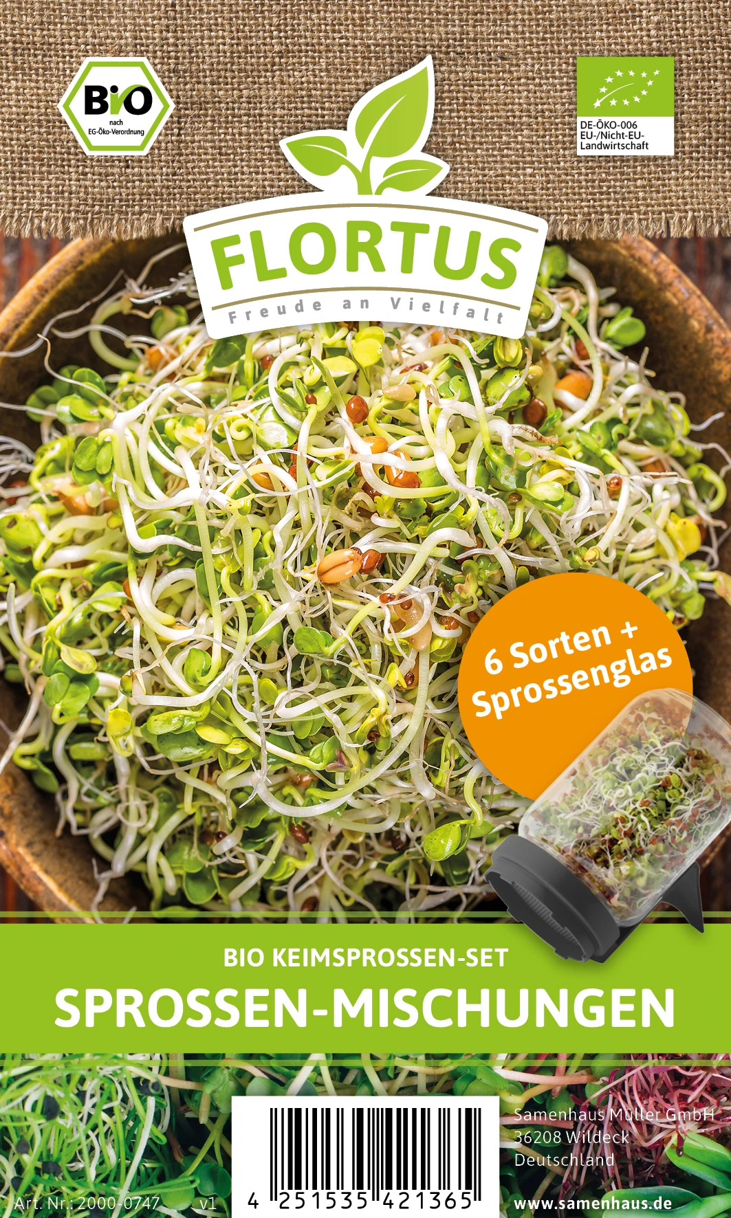 Keimsprossen Anzuchtset - Sprossen Mischungen (6 Sorten) | BIO Keimsprossen Sets Von FLORTUS 5 Keimsprossen Anzuchtset - Sprossen Mischungen (6 Sorten) | BIO Keimsprossen Sets Von FLORTUS – Bild 5