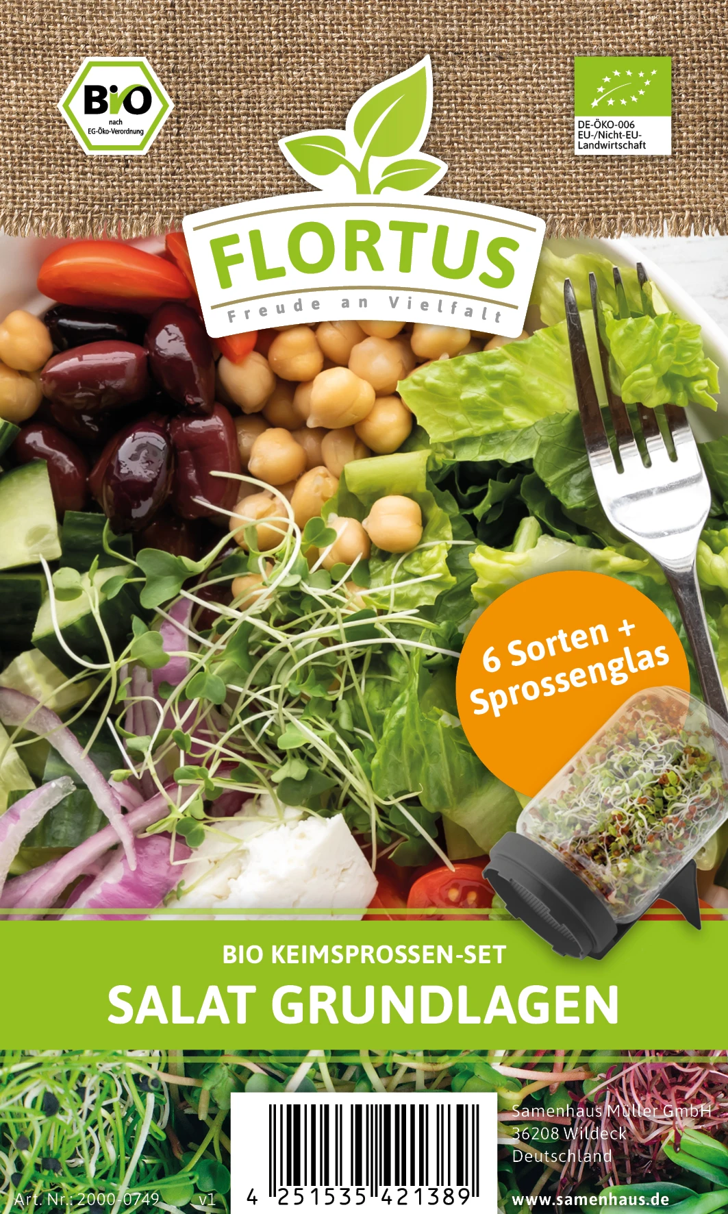 Keimsprossen Anzuchtset - Salat Grundlage (6 Sorten) | BIO Keimsprossen Sets Von FLORTUS 3 Keimsprossen Anzuchtset - Salat Grundlage (6 Sorten) | BIO Keimsprossen Sets Von FLORTUS – Bild 3