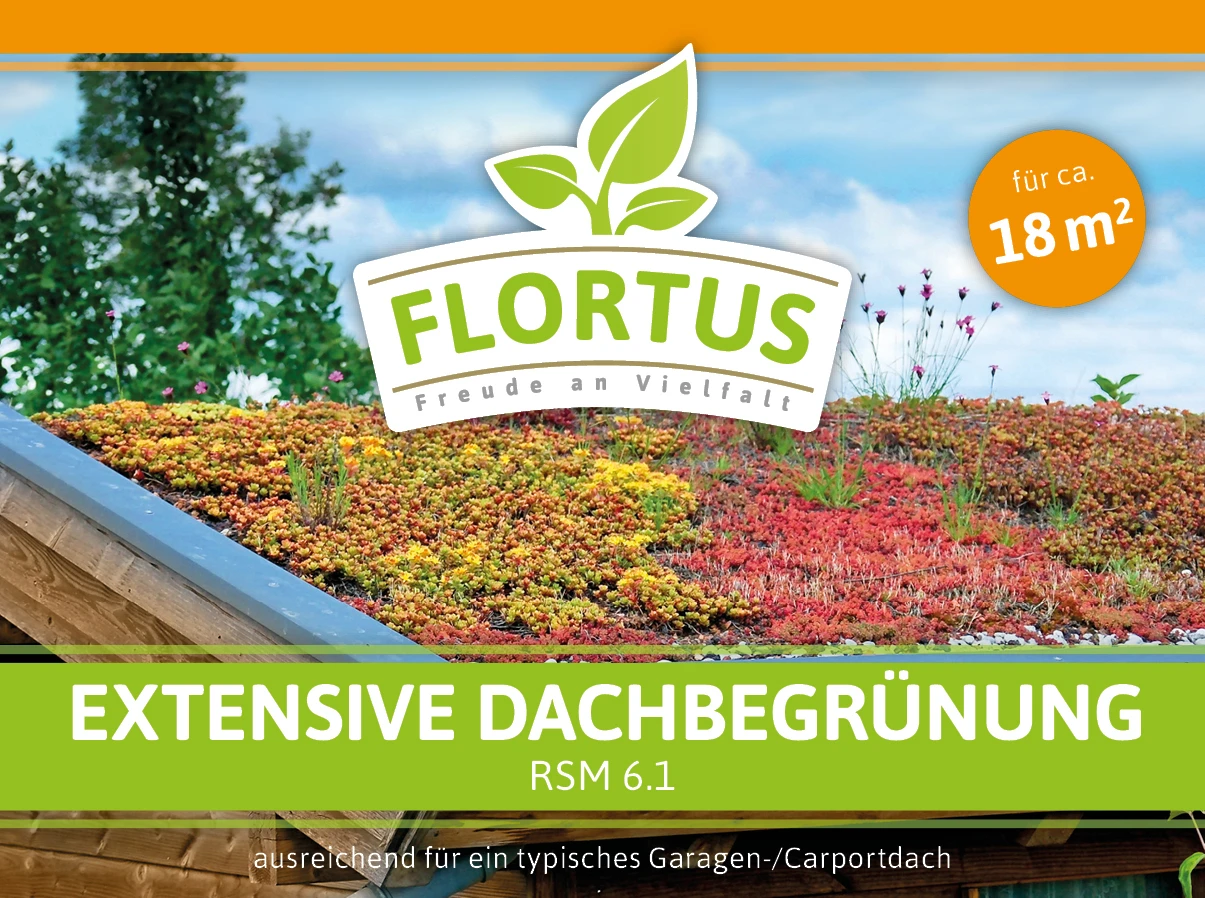 Dachbegrünung RSM 6.1 Für 18 M² (90 G) | Garagenbegrünung Von FLORTUS 1 Dachbegrünung RSM 6.1 Für 18 M² (90 G) | Garagenbegrünung Von FLORTUS