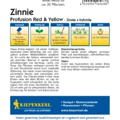 Zinnie Profusion Red & Yellow | Zinniensamen Von Kiepenkerl