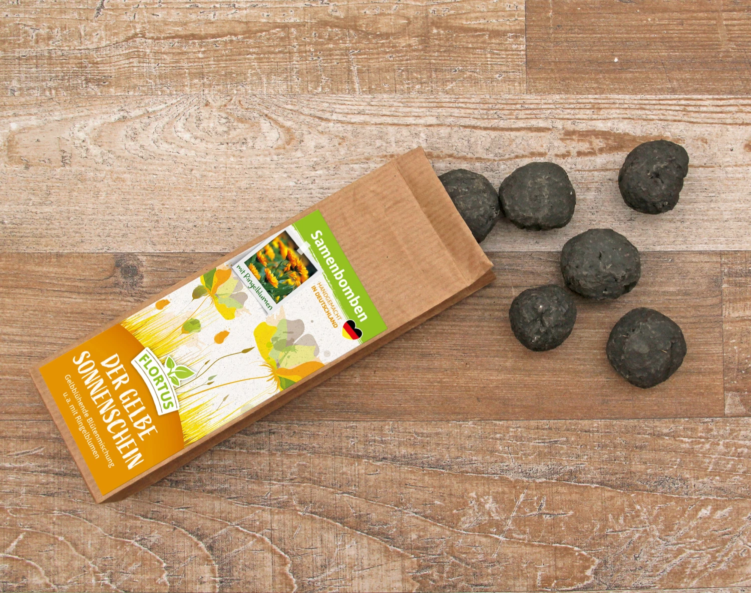 Samenbomben Der Gelbe Sonnenschein (6 Stück) | Blumensamenmischung Von FLORTUS 3 Samenbomben Der Gelbe Sonnenschein (6 Stück) | Blumensamenmischung Von FLORTUS – Bild 3